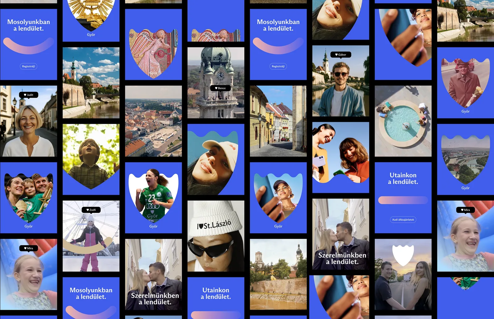 Mozaik a social media sablonokból