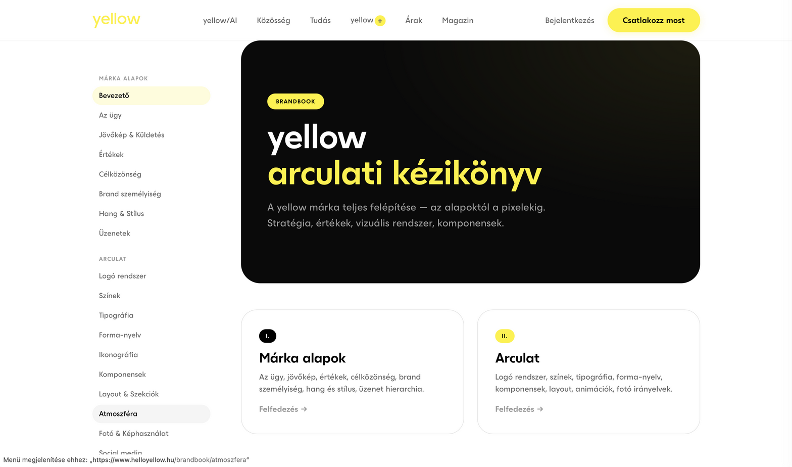 yellow arculati kézikönyv - Brandbook