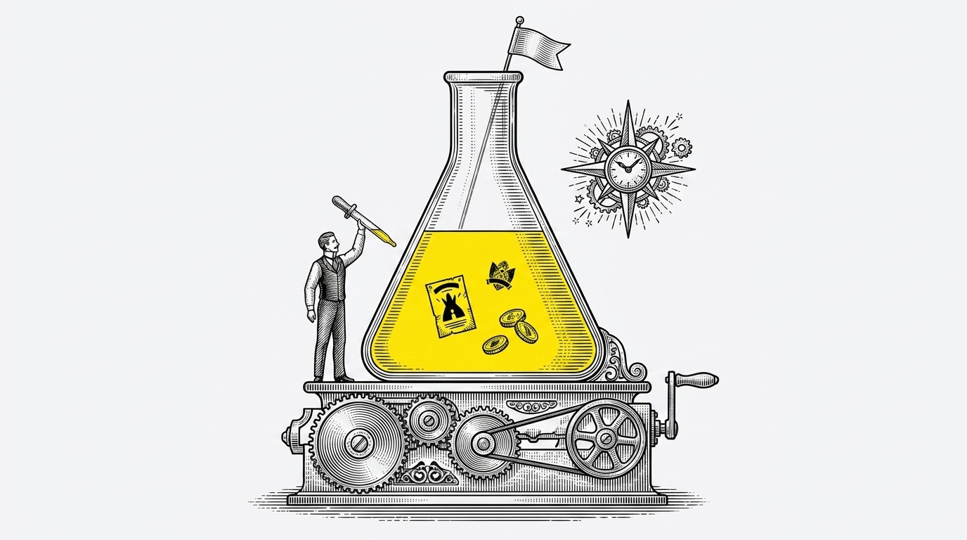 AI Labor - yellow etching illusztráció