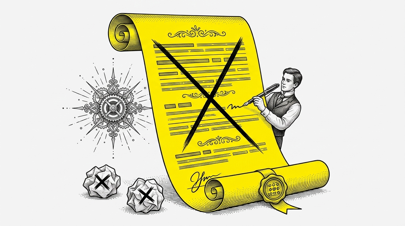 Ajánlatírás - yellow etching illusztráció